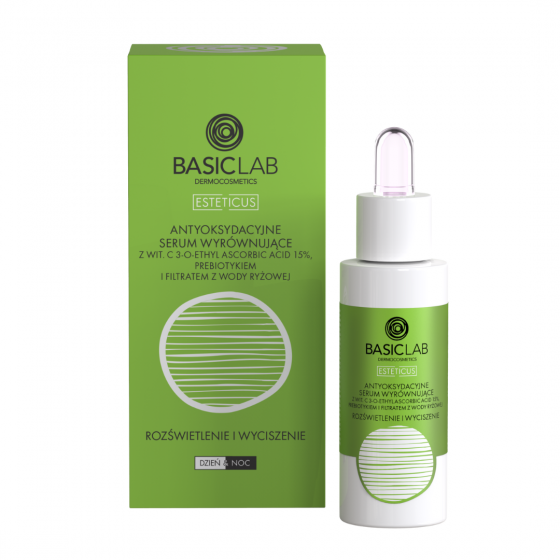 BasicLab - Antyoksydacyjne serum wyrównujące z wit. c 15% rozświetlenie i wyciszenie