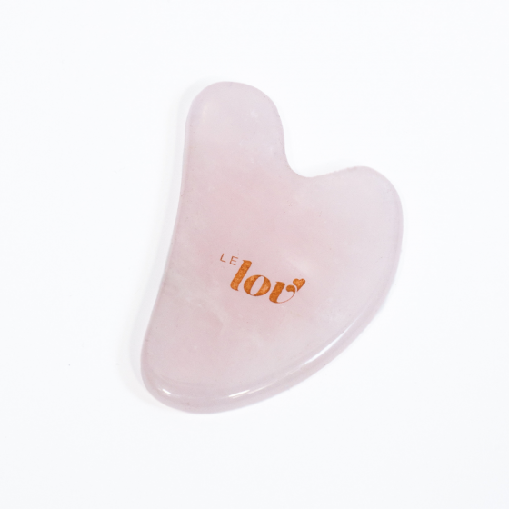LeLov - GUA SHA różowy kwarc, płytka do masażu