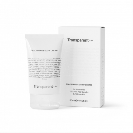 Transparent Lab Niacynamide Glow Cream – rozjaśniająco-nawiżający krem do twarzy z niacynamidem 5%
