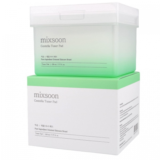 MIXSOON Centella Asiatica Toner Pad 120 sztuk - Nawilżające płatki do twarzy