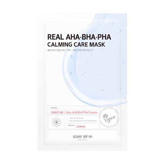 SOME BY MI - Real Aha Bha Pha Calming Care Mask, 20g - wygładzająca maska w płachcie