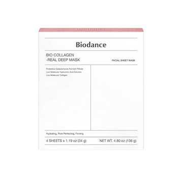 Biodance - Bio-Collagen Real Deep Mask - Kolagenowa Maska do Twarzy - Zestaw 4szt/34g