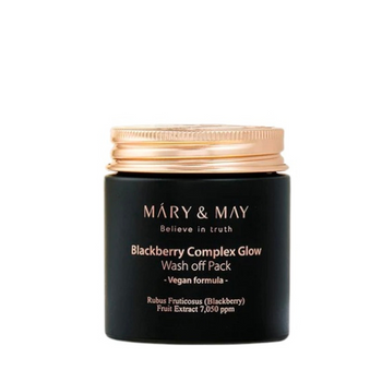 Mary&May - Blackberry Complex Glow Washoff Pack - Rozświetlająca Maska z Glinką - 125g