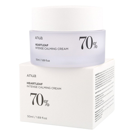 Anua - Heartleaf 70% Intense Calming Cream - Intensywnie Kojący Krem Do Twarzy, 50ml