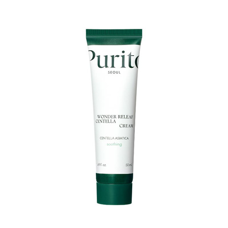 PURITO SEOUL Wonder Releaf Centella Cream, Łagodzący krem z ekstraktem z wąkroty azjatyckiej, 50 ml