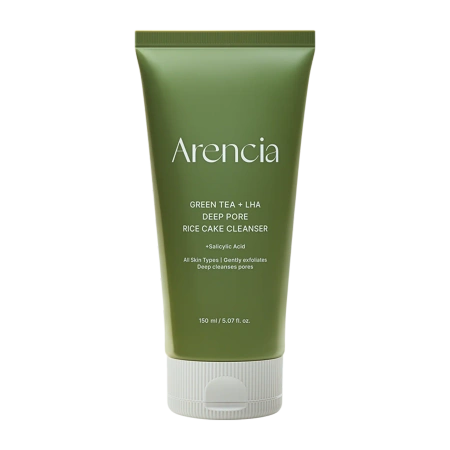 Arencia - Green Tea + LHA Deep Pore Rice Cake Cleanser - 150ml - Żel do Mycia Twarzy