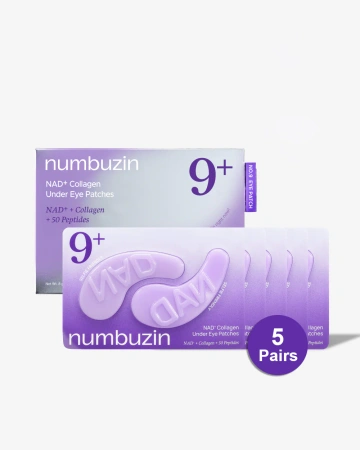 Numbuzin - No.9 NAD Collagen Under Eye Patches - Jedna Para - Kolagenowe Płatki Pod Oczy