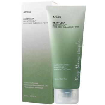 ANUA - Heartleaf Quercetinol Pore Deep Cleansing Foam, 150ml - pianka do oczyszczania twarzy