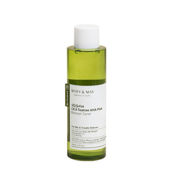 Mary&May - Vegan CICA Tea Tree AHA PHA Toner - Złuszczający Tonik z Kwasami - 200ml