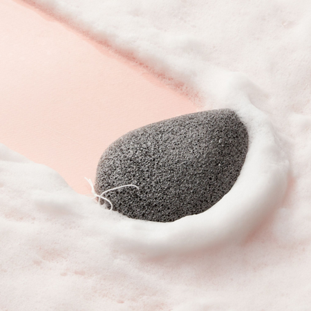 PURITO Bamboo Charcoal Konjac Sponge, Gąbka Konjac z aktywnym węglem bambusowym