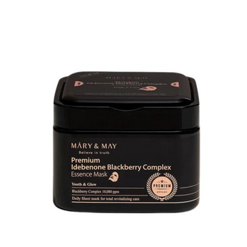 Mary&May - Premium Idebenon Blackberry Complex Ampoule Mask - 20 szt - Zestaw 20 Masek w Płachcie