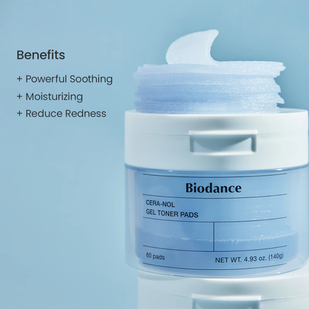 Biodance - Cera-nol Gel Toner Pads - 60 szt. -  Nawilżające Płatki Do Twarzy