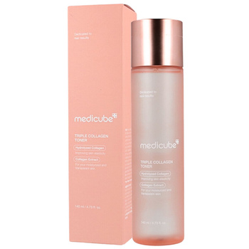 Medicube TRIPLE COLLAGEN TONER 4.0, 140ml - Tonik Do Twarzy o Działaniu Nawilżającym i Ujędrniającym