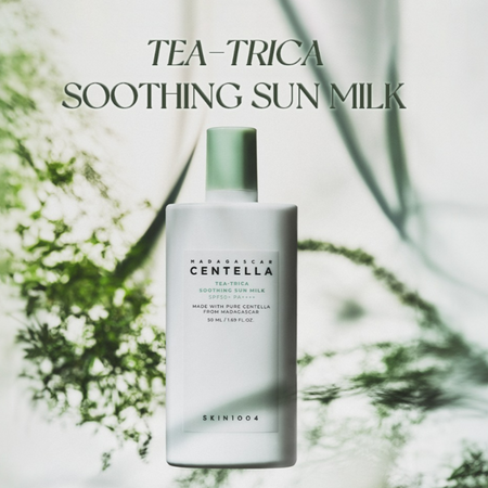 SKIN1004 - Madagascar Centella Tea-Trica Soothing Sun Milk SPF50+ PA++++ - 50ml - Lekki Krem z Filtrem Dla Cery Trądzikowej